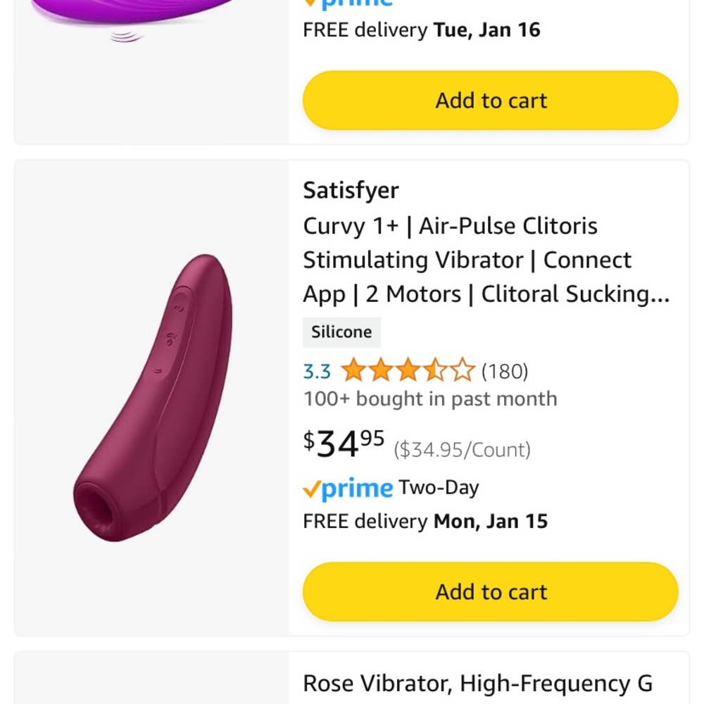 Satisfier pro curly  one plus air stimulator and vibration. Top brand for women